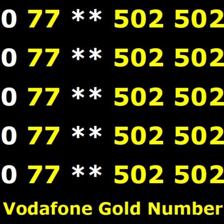 0 77 ** 502 502 Vodafone Mobile Number For Sale