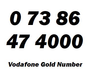 0 73 86 47 4000 Vodafone Mobile Number For Sale
