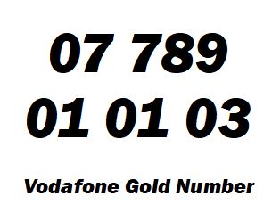 07 789 01 01 03 Vodafone Gold Mobile Numbers