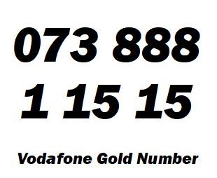 073 888 1 15 15 Gold Vodafone Mobile Number For Sale
