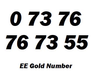 0 73 76 76 73 55 Vip Golden Mobile Number EE