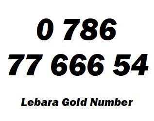 0 786 77 666 54 Gold Lebara Vip Number
