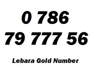 0 786 79 777 56 Gold Lebara Vip Number