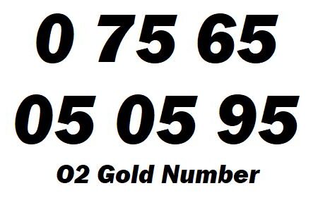 0 75 65 05 05 95 Vip O2 Gold Mobile Number Sim Card