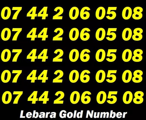 07 44 2 06 05 08 Lebara Exclusive Gold VIP Mobile Phone Number