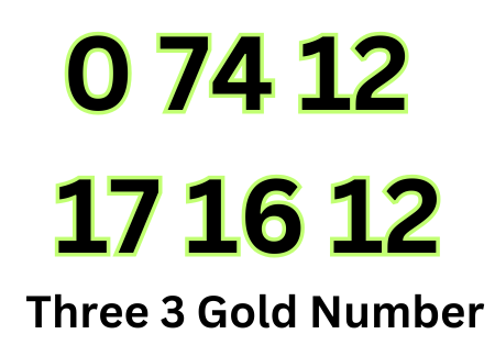 0 74 12 17 16 12 Three 3 Gold Mobile Vip Number