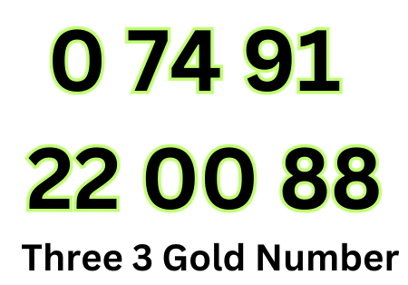 0 74 91 22 00 88 Three 3 Gold Mobile Vip Number