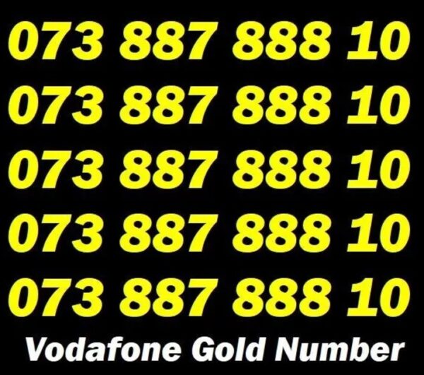 073 887 888 10 Vodafone Exclusive Gold VIP Mobile Phone Number